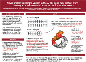 Novel protein-truncating variant in the APOB gene may protect from coronary artery disease and adverse cardiovascular events
