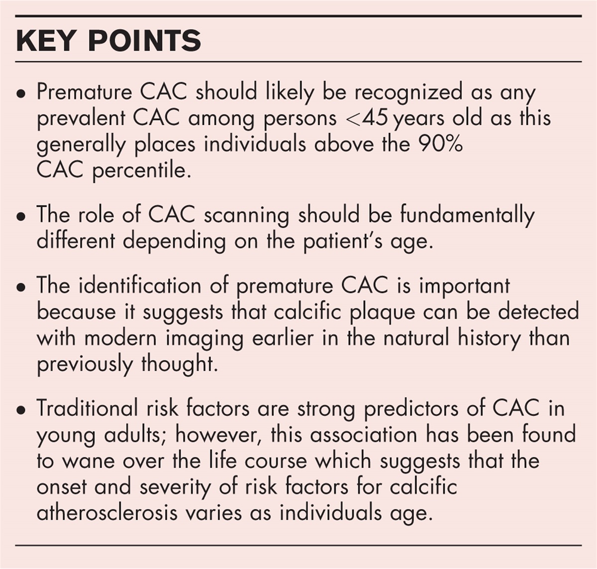 Coronary artery calcium testing in young adults : Current Opinion in Cardiology
